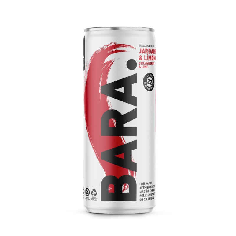 BARA Jarðaber og Límóna 330ml 6stk