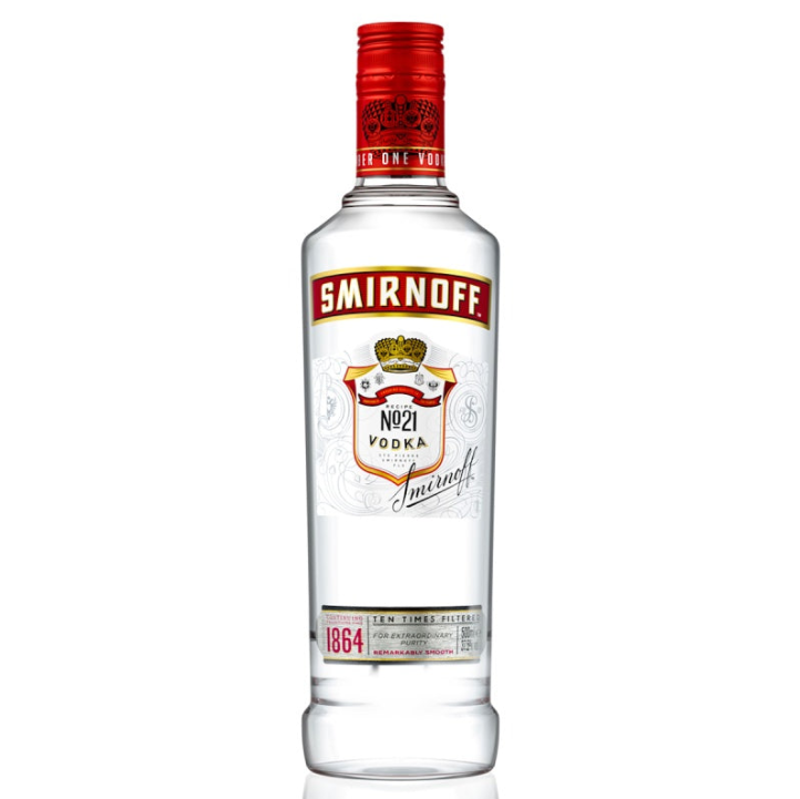 Smirnoff Red 37,5% 500 ml. gler