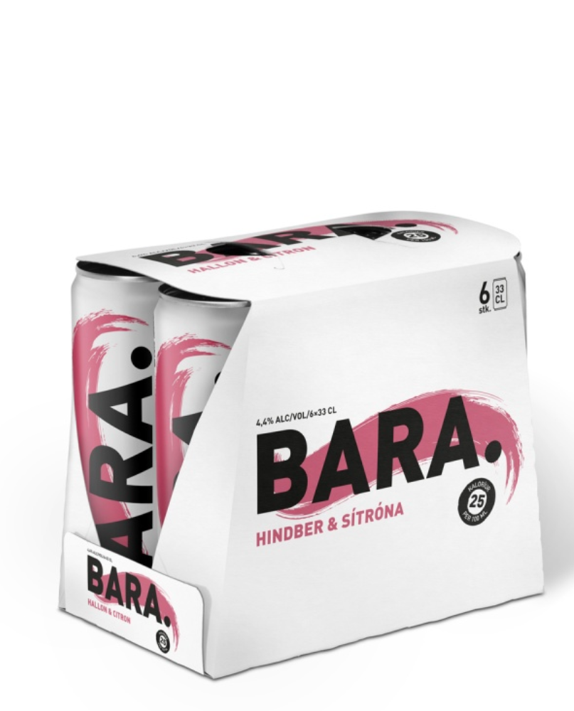 BARA Hindber og Sítróna 330ml 6stk