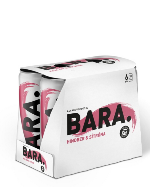 BARA Hindber og Sítróna 330ml 6stk